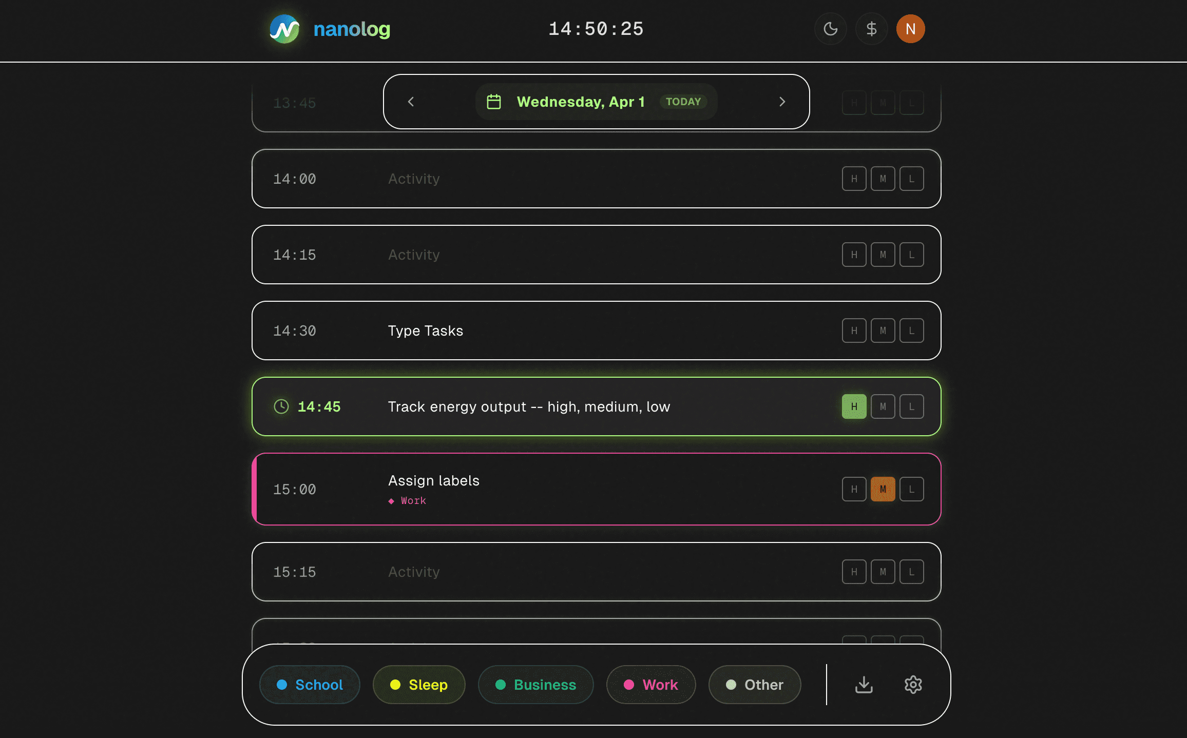 NanoLog Ledger Interface